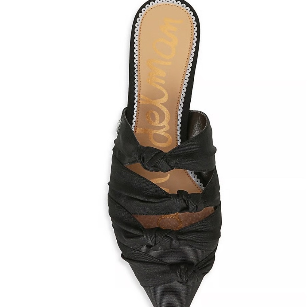 Sam Edelman Black Knotted Mules size 8